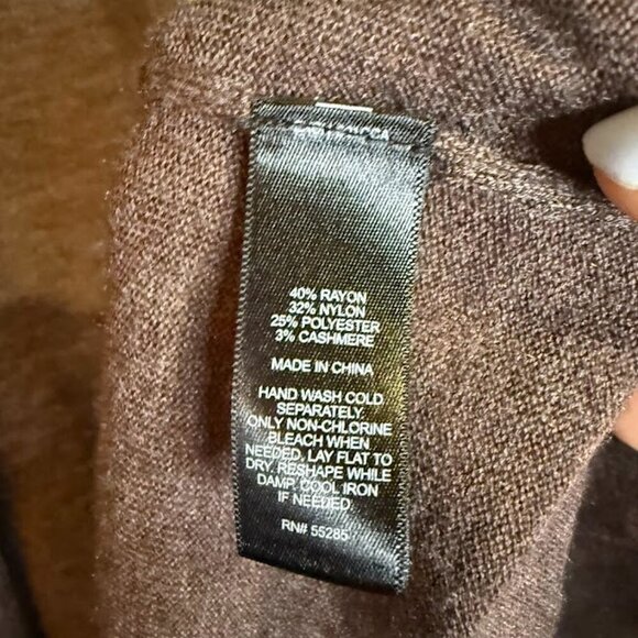 Express Brown Cashmere Blend Open Cardigan - Picture 6 of 6